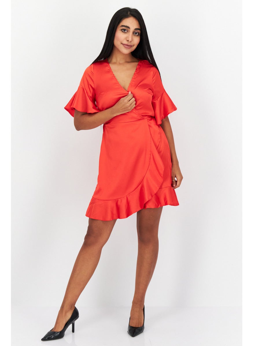 Women Plain Mini Dress, Red - pzsku/ZF69C1C2227473F561871Z/45/_/1729433337/25c78ed9-3c5f-4868-9ad0-f2b6df82b7ea