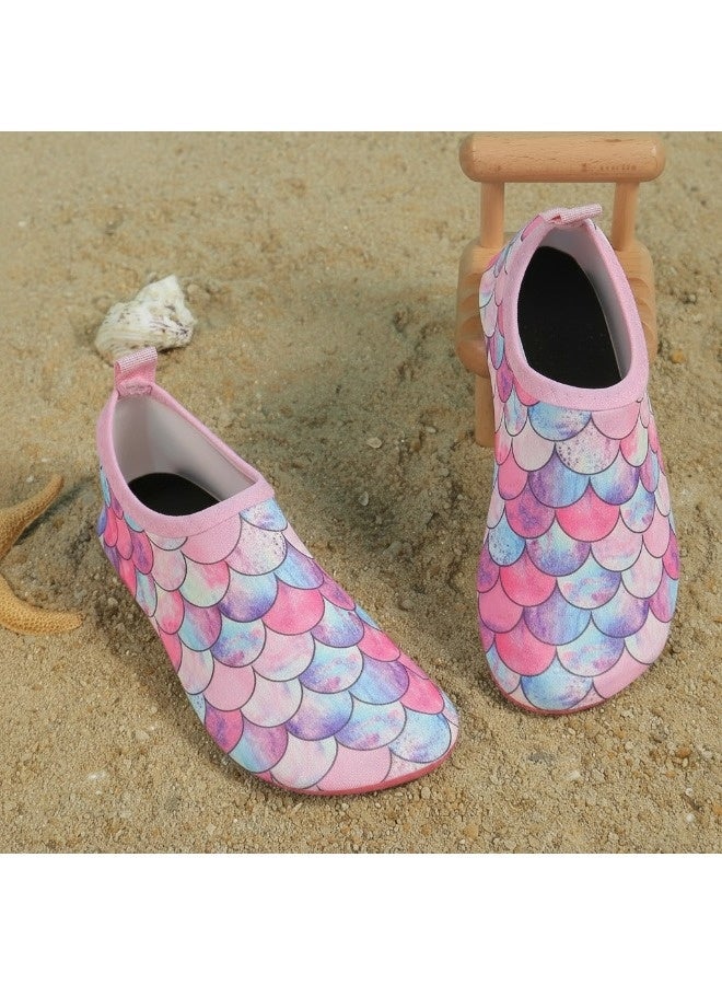 شيبشيب أحذية مائية للأطفال بتصميم قشور الحورية اللطيف، مناسبة للأولاد والبنات، سريعة الجفاف ومناسبة للارتداء بدون جوارب. مثالية للرياضات الخارجية، الشاطئ، وحمامات السباحة. - Image 5