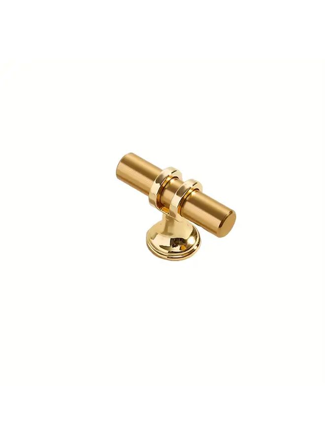 2 Pcs Brass TBar Drawer Pulls For Kitchen Cabinets Door Zinc Alloy - Image 2
