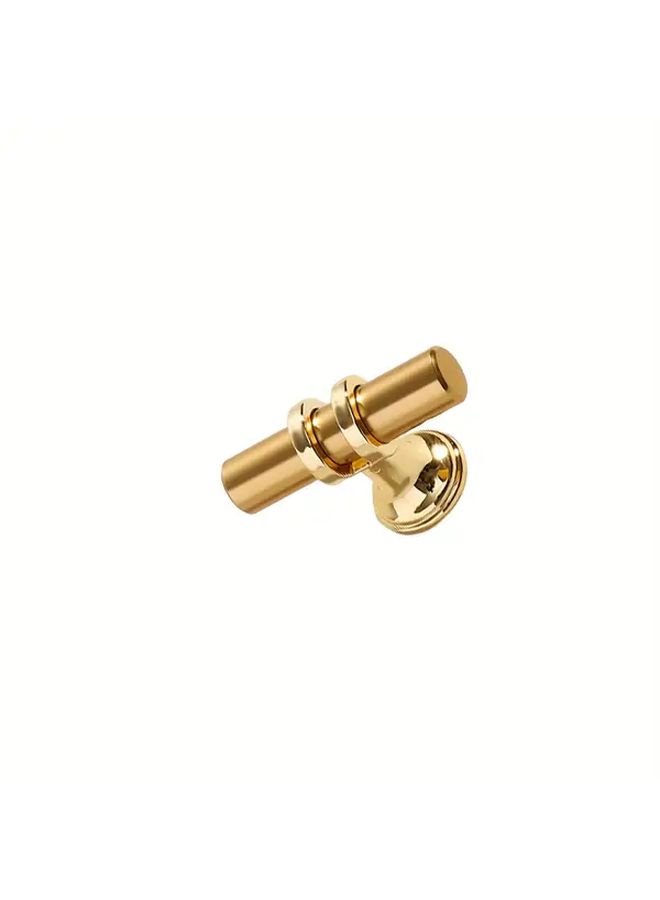 2 Pcs Brass TBar Drawer Pulls For Kitchen Cabinets Door Zinc Alloy - Image 4