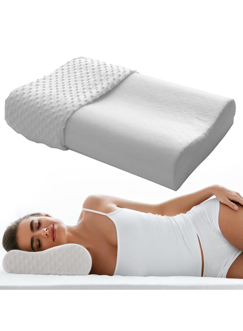 Memory Foam Pillow, Orthopedic Pillow for Neck Pain Cervical Contour Memory Foam Pillow, Specialty Medical Pillows for Neck Pain, Contour Pillow (Regular)