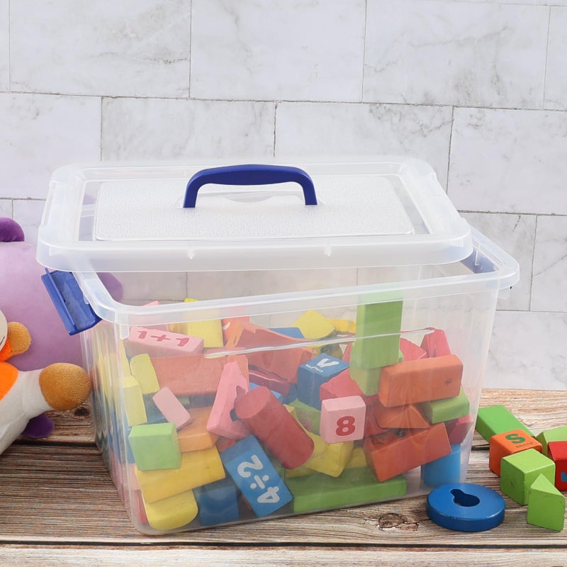 Anbers 12 Quart Clear Plastic Bin with Lid, Latching Box with Handle, Set of 1 - Image 5