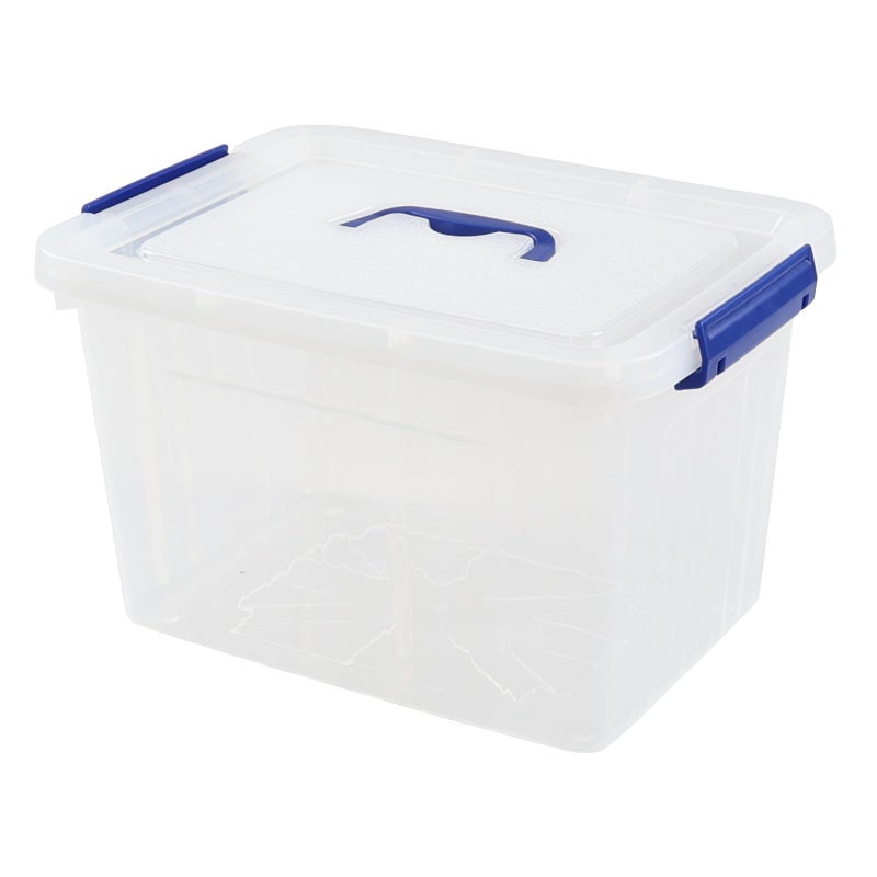 Anbers 12 Quart Clear Plastic Bin with Lid, Latching Box with Handle, Set of 1 - Image 1