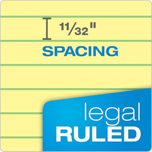 Ampad TOP20220 20220 Perforated Writing Pad, 8 1/2 x 11 3/4, Canary, 50 Sheets (Pack of 12) - Image 3