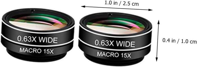 Universal Mobile Phone Lens Set 10-in-1 with Wide Angle Macro Fisheye Telephoto Lenses and Clip for Smartphone Photography, Portable 12pcs Kit with Storage Bag for Travel - Image 2