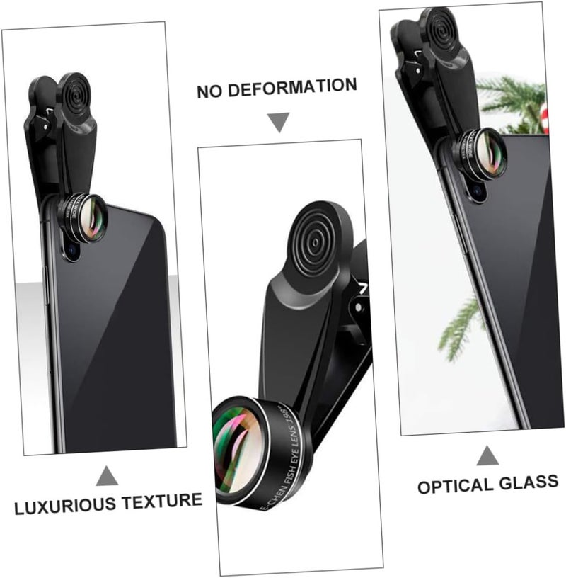 Universal Mobile Phone Lens Set 10-in-1 with Wide Angle Macro Fisheye Telephoto Lenses and Clip for Smartphone Photography, Portable 12pcs Kit with Storage Bag for Travel - Image 3