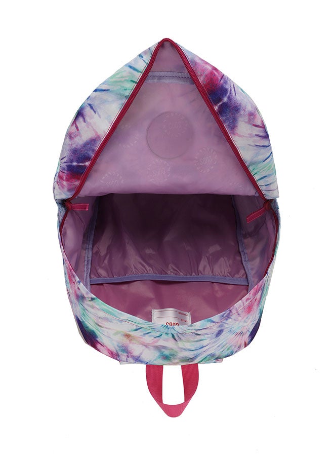 CUBS Lavander Tie Dyed Waterproof Kids 28L Backpack with zip closure Ideal for 6-12 years age group, Compatible with 15" Laptop - Image 4