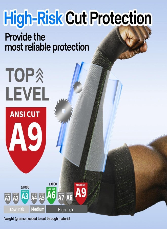 Schwer AIR-SKIN Arm Sleeves for Thin Skin and Bruising ANSI A6 Cut Resistant, Black, Pro Skin-A9 Cut-18 IN - Image 3