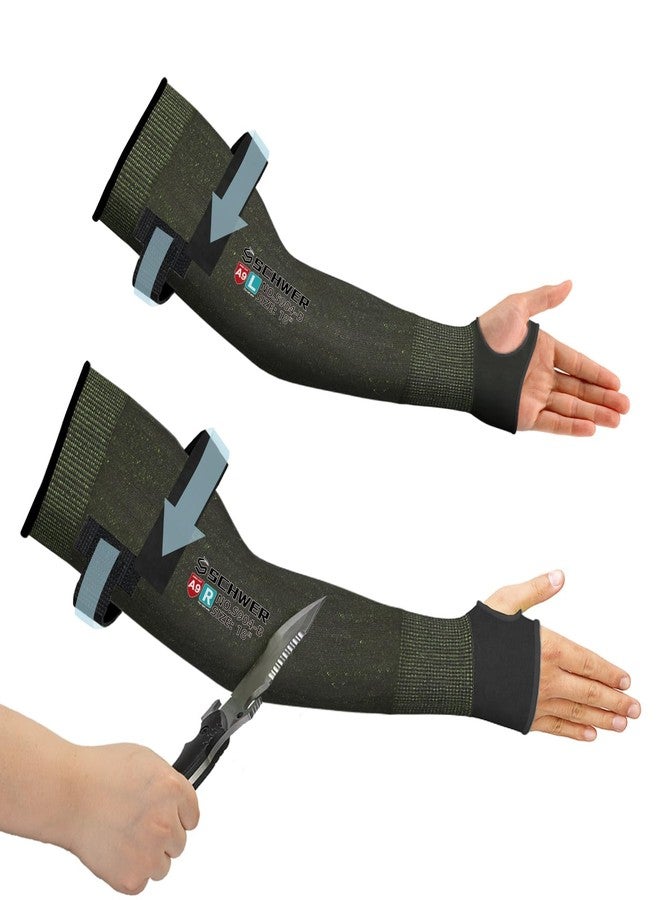 Schwer AIR-SKIN Arm Sleeves for Thin Skin and Bruising ANSI A6 Cut Resistant, Black, Pro Skin-A9 Cut-18 IN - Image 1