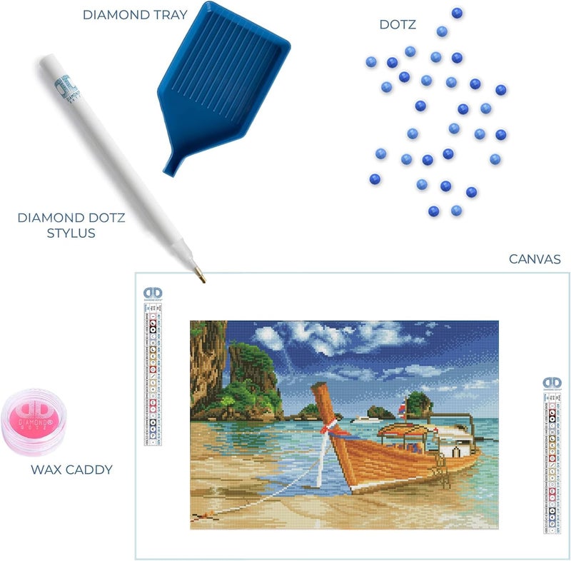 DIAMOND DOTZ DQ10 Intermediate Kit, Thai Escape, 52 x 35cm - Image 5