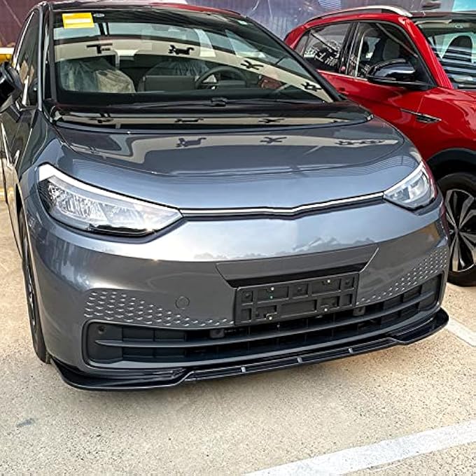 AUSMILA Car Front Bumper Spoiler Splitter Lip Cover Kit For VW ID.3 2019-2022 - Image 5
