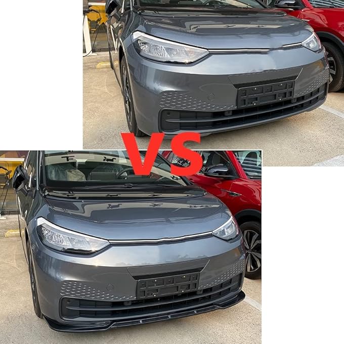 AUSMILA Car Front Bumper Spoiler Splitter Lip Cover Kit For VW ID.3 2019-2022 - Image 4