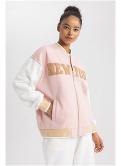 DeFacto Woman Oversize Fit-Nba College Neck Long Sleeve Cardigan  - Image 5