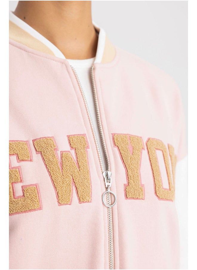 DeFacto Woman Oversize Fit-Nba College Neck Long Sleeve Cardigan  - Image 3