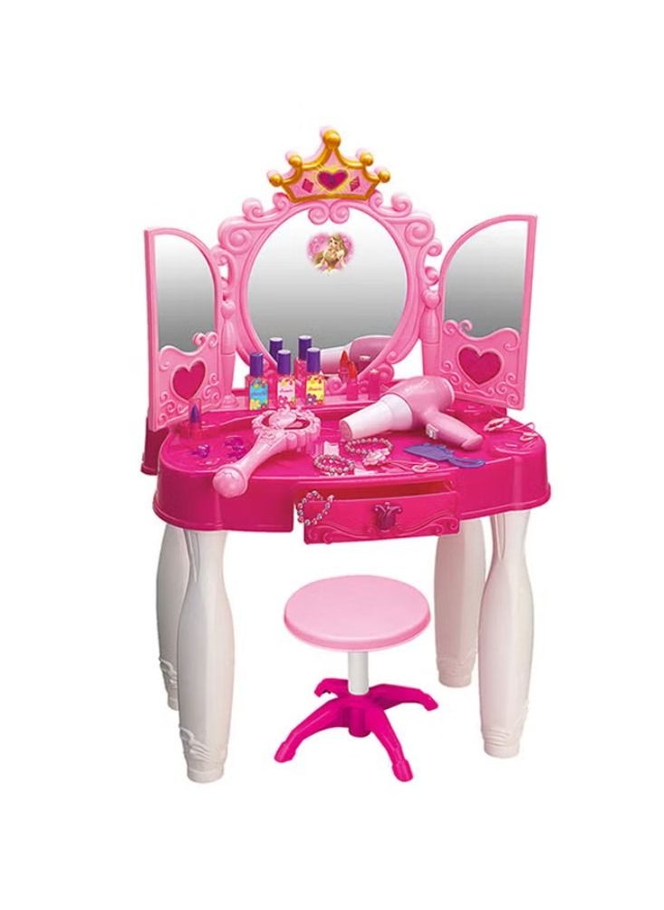 Dream Zone - Crown Dresser Table With Ir Control Set Durable Sturdy And Unique Design 46x31.5x72centimeter - Image 1