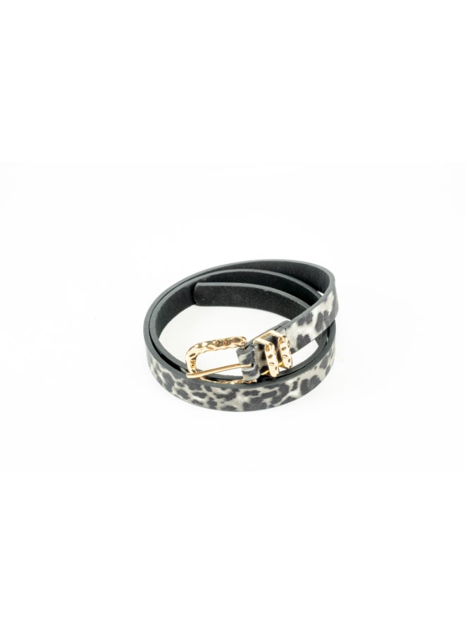 Generic Black Camouflaged Leather Waist Belt for her 110 CM  - Image 2