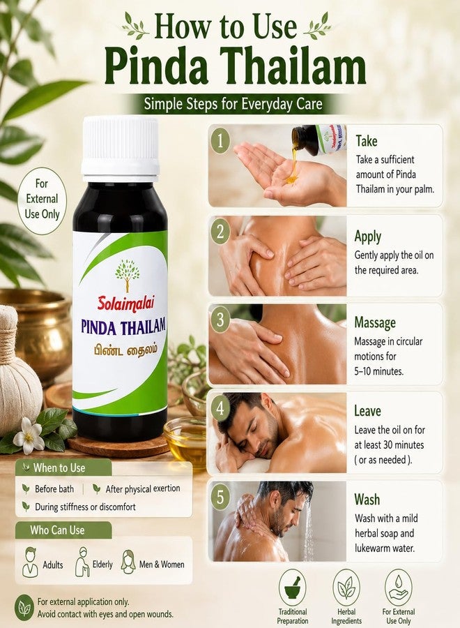VS Products Pinda Thailam Aromatic Oil 100 ml - Image 3