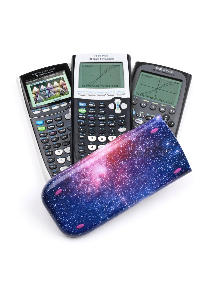 Guerrilla Guerrilla TI84STARHC Hard Slide Case-Cover for TI-84 Plus, TI 84-Plus C Silver Edition, TI-89 Titanium Graphing Calculator, Starbursts  - Image 2