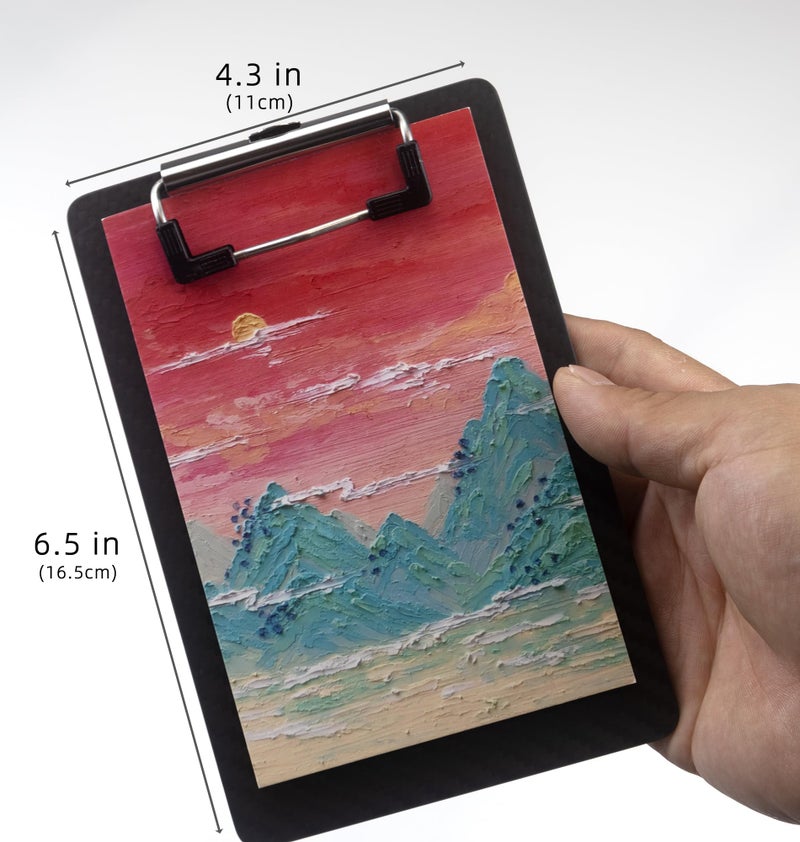 Banjiang Carbon Fiber Mini Clipboard 4x6,Small Clip Boards A6 Memo Size with 304 Stainless Steel Clip,Portable Pocket Clipboards for Home,Restaurants,Supermarket,Offices,Schools,Factory - Image 2