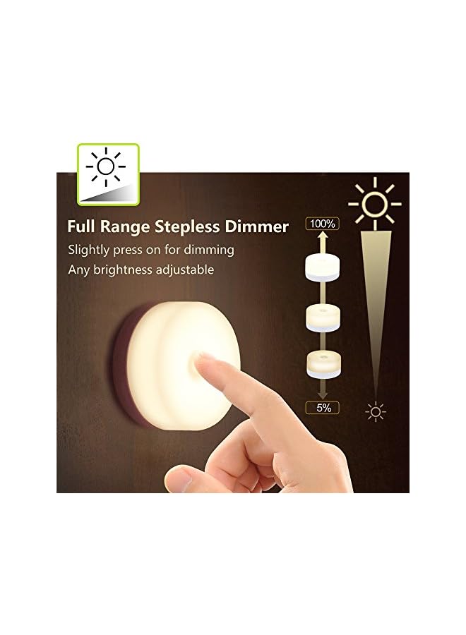 The Bros ضوء ليلي للأطفال، ضوء لمسي صغير قابل لإعادة الشحن، أضواء LED ليلية لاسلكية للأطفال، مصباح محمول بجانب السرير للرضاعة، مصباح حضانة قابل للتعتيم - Image 4