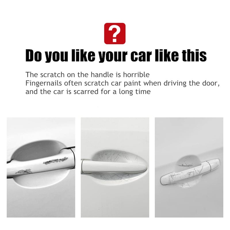 HUIANTS Car Door Handle Sticker - 8PCS Carbon Fiber Anti-Scratches Protective Films - Compatible with CR-V - Image 4