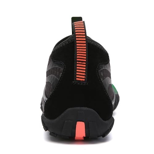 UBFEN Water Shoes Aqua Swim Shoes Mens Womens Beach Sports Quick Dry Barefoot for Boating Fishing Diving Surfing Black Dark Green Color Size US 13 Women 11 Men - Image 5