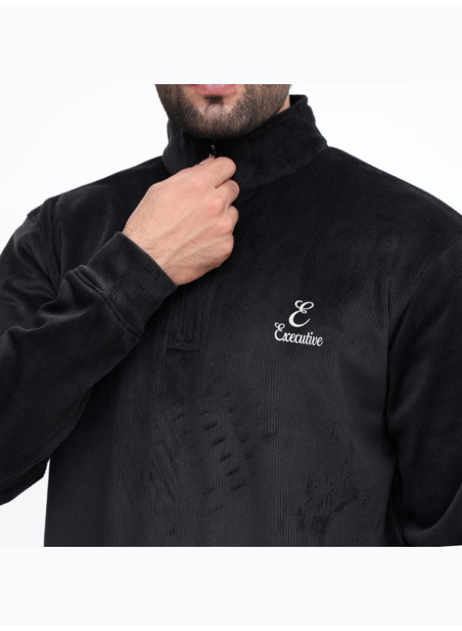 Executive LLC Velvet zip shirt in corduroy style fabric. Much comfortable for casual use like sweatshirt - Image 4