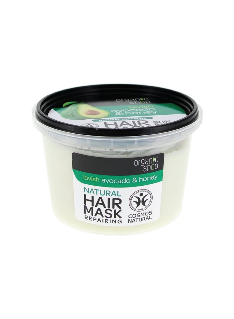 Organic Shop قناع الشعر بالأفوكادو والعسل العضوي 250 مل - Image 2
