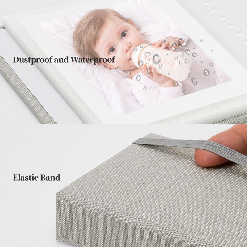 Vienrose Polaroid Photo Album Binding Cloth Photo Book for Instax Fuji 2 x3 Inch Photo Fits Fujifilm Mini 12 11 9 Snap PIC-300 52 Pockets 1 Pack, Grey - Image 3