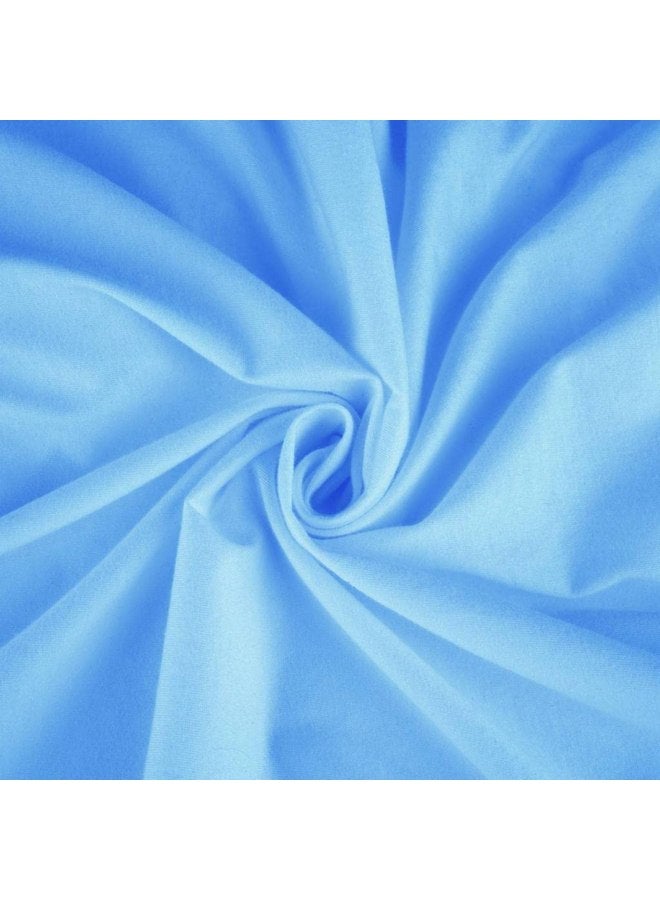 SHEETWORLD.COM SheetWorld Fitted 100% Cotton Jersey Pack N Play Sheet Fits Graco Square Play Yard 36 x 36, Baby Blue, Made in USA - Image 2