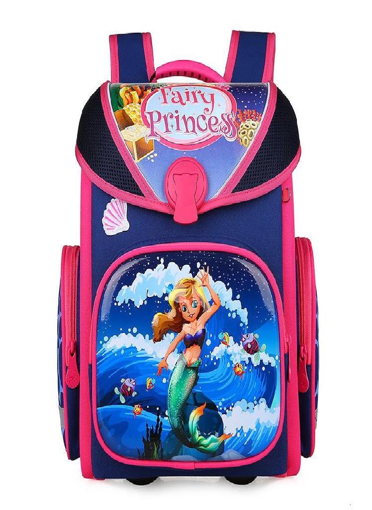 Eckek - High Quality Boys Orthopedic Backpack for Kids EVA Folded School Bag 3D Primary Children School Bag Girls Mermaid Knapsack - Image 1