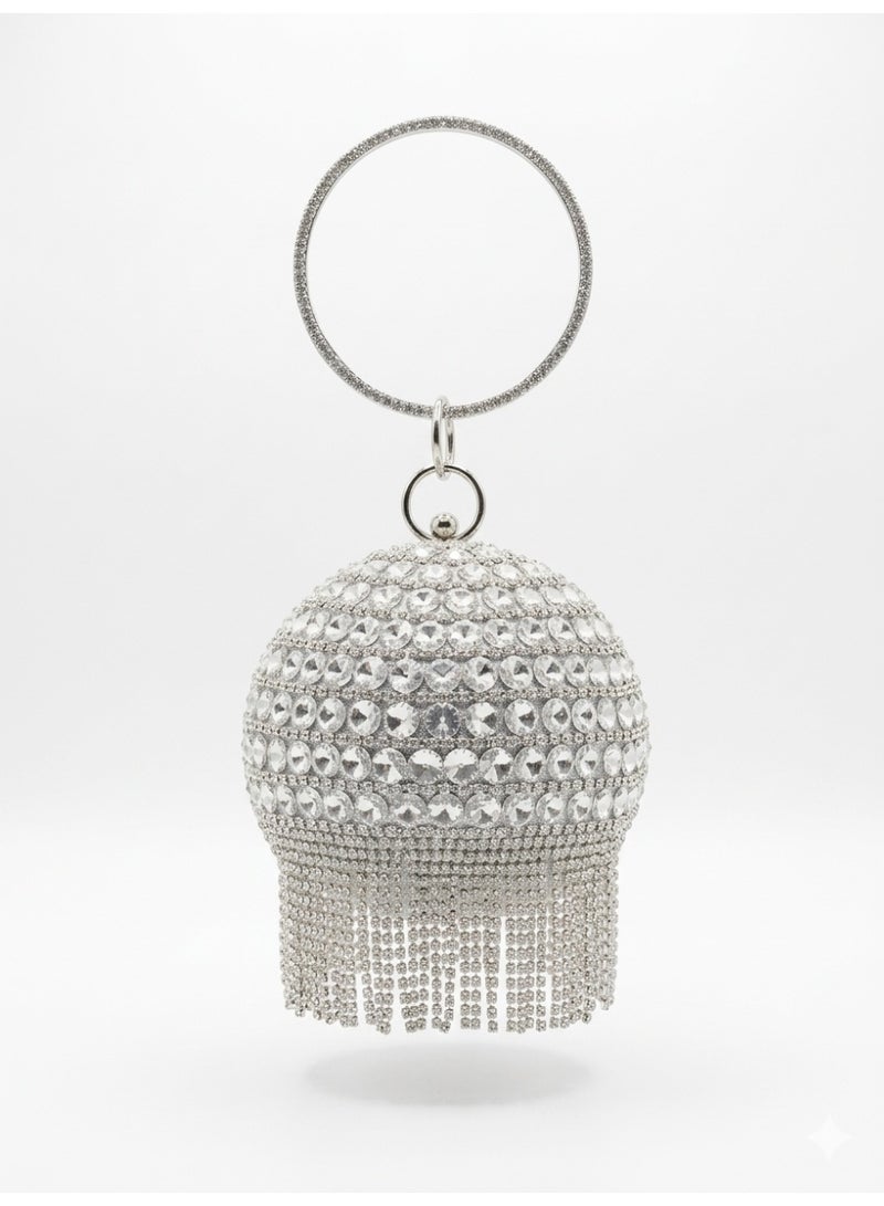 LIFESTYLISH Crossbody evening bag Round shape ZS-2 - Silver - Image 1