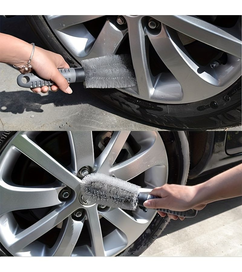 23pcs Car Cleaning Tool Set With Multifunctional Detail Brushes Polishing Sponges Car Wash Cloth Gloves Wheel Hub Brush For Interior And Exterior Auto Care - Image 2