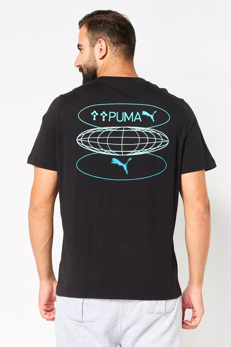 PUMA Men Sportswear Fit Short Sleeve Outdoor T-Shirt, Black - Image 3