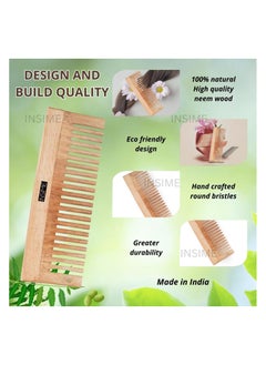 Generic Peach Tree Wood Hair Comb  - Image 2