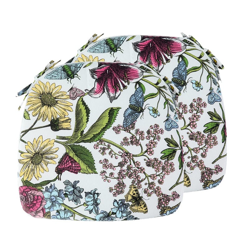 FUNHOME Outdoor Chair Cushions Set of 2,Patio Seat Cushion 17"x16"x2",U-Shaped Dining Chair Cushion 17 by 16 Inch,Water Resistant,Fade-Resistant Chair Pads for Kitchen Garden Furniture(Butterfly Flower) - Image 5