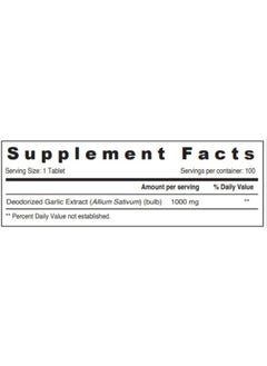SUNSHINE NUTRITION Ultra Garlic Delayed Release 1000Mg Supports Immune System Support Health Of Skin Condition 100 Tablets  - Image 2