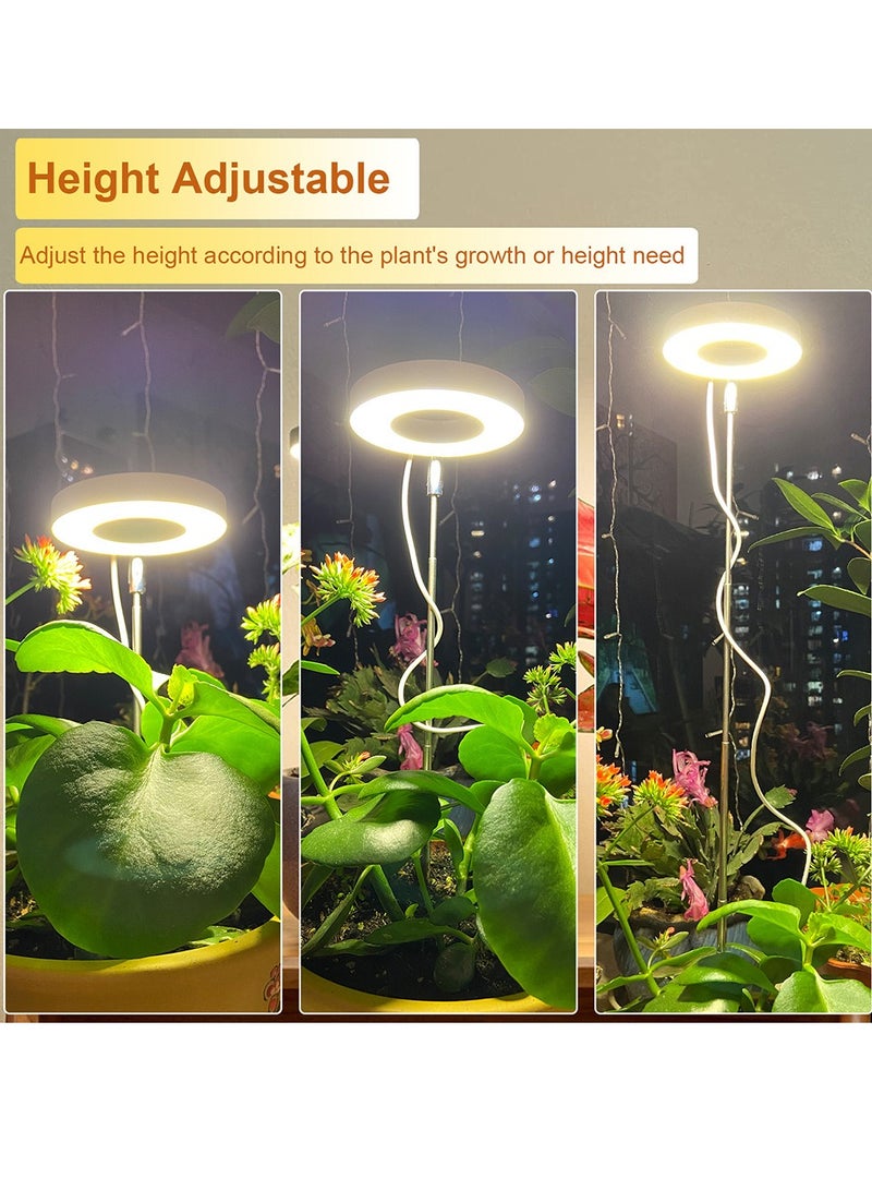 Gerenic Grow Light with Full Spectrum, LED Plant Light for Indoor Plants, Height Adjustable Growing Lamp, Grow Light with Adjustable Timer and Dimmable Brightness, Ideal for Small Plants - Image 2