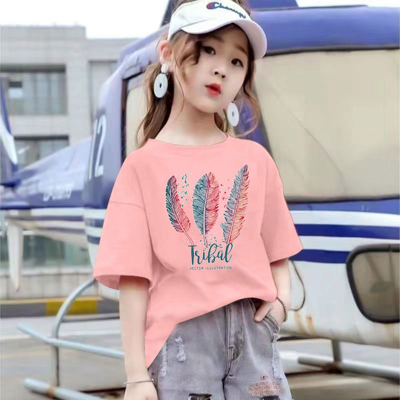 2050#100 Pure Cotton T-Shirt Girls' Short-Sleeved Loose New Half-Sleeved Summer Student T-Shirt Casual All-Match Women'S Trendy - Image 4