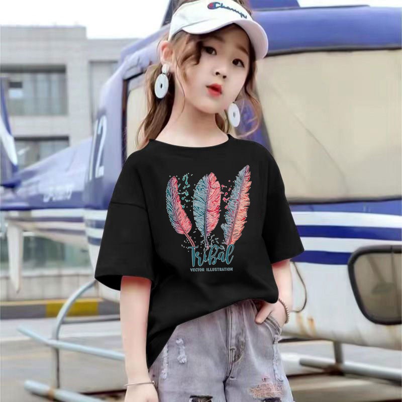 2050#100 Pure Cotton T-Shirt Girls' Short-Sleeved Loose New Half-Sleeved Summer Student T-Shirt Casual All-Match Women'S Trendy - Image 3