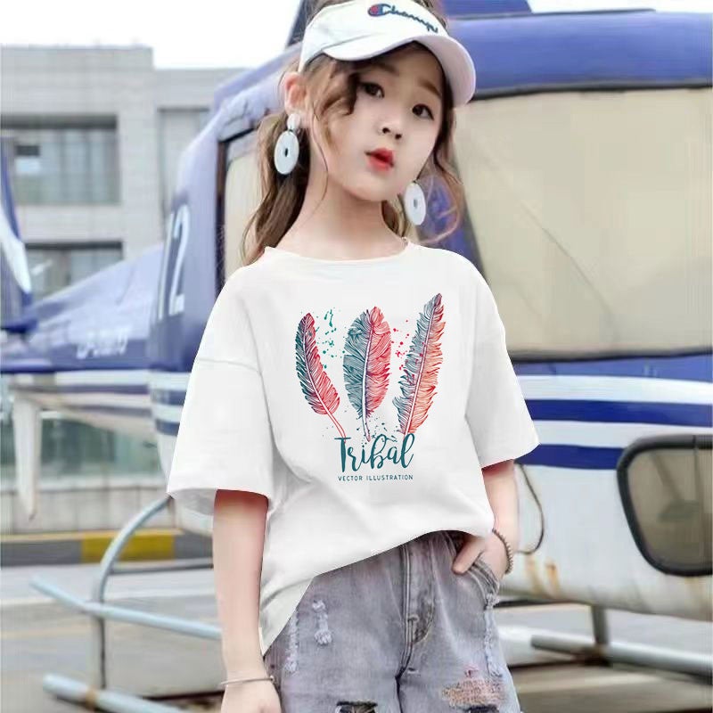 2050#100 Pure Cotton T-Shirt Girls' Short-Sleeved Loose New Half-Sleeved Summer Student T-Shirt Casual All-Match Women'S Trendy - Image 5