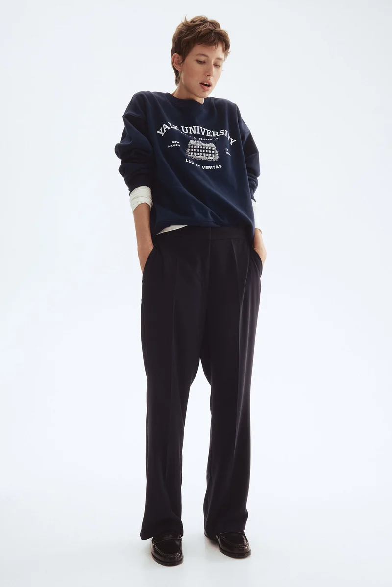 H&M Straight crease-leg trousers