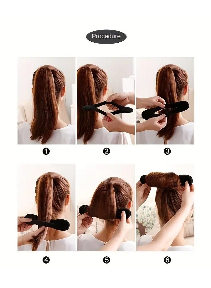 Goolsky 2PCS Fashion Bun Maker Sponge Plastic Loop Curly Hair Maker Tool Women daily uses Hair Styling Accessories - Image 2
