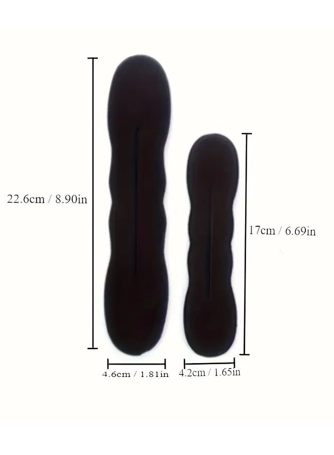 Goolsky 2PCS Fashion Bun Maker Sponge Plastic Loop Curly Hair Maker Tool Women daily uses Hair Styling Accessories - Image 4
