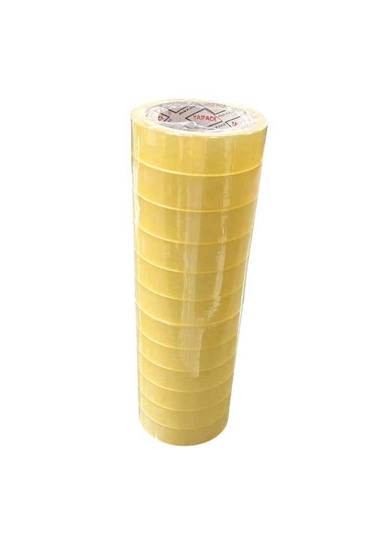 Nice Pack 12 Rolls 1inch x 45yard Clear Tape for Sealing Boxes, Office Supplies, Gift Items, Envelopes and Art & Craft Projects  - Image 1