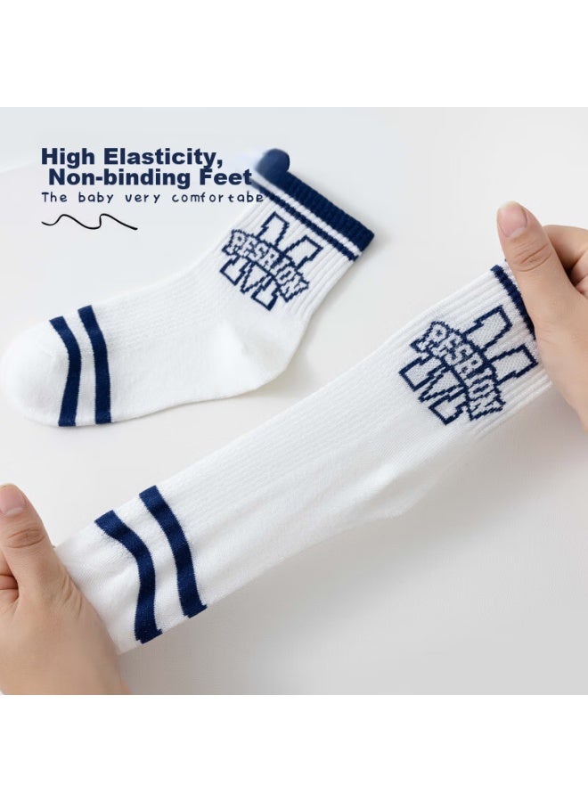 Yimian Children's Socks, Boys' Summer Mesh Thin Breathable Cotton Socks, Big Boys And Teenagers Short Socks, 8 Pairs - Image 2