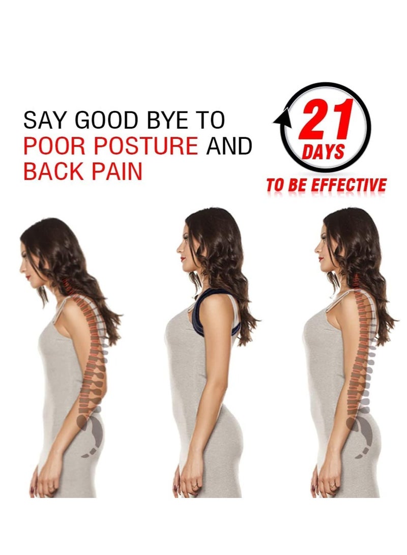 SOLARAE Adjustable Posture Corrector for Men and Women - Effective Back Brace with Shoulder Straps for Neck and Upper Back Pain Relief and Straightening Support. - Image 4