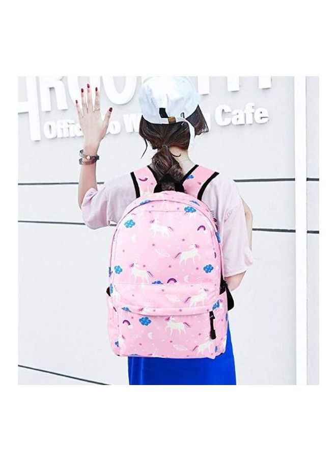 Pink, White, Blue Unicorn Backpack for Casual School Use - Image 3