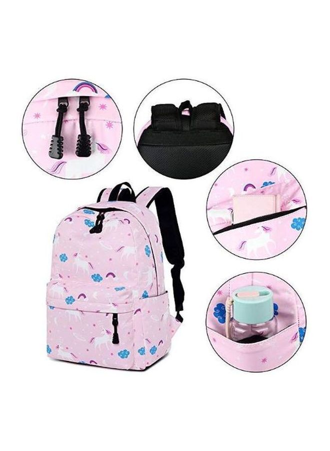 Pink, White, Blue Unicorn Backpack for Casual School Use - Image 2