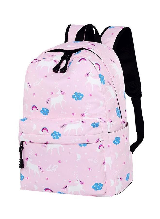 Pink, White, Blue Unicorn Backpack for Casual School Use - Image 1